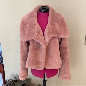 Pink Blush Plush Crop Jacket